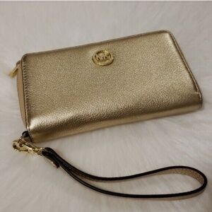 Michael Kors Gold Wallet Wristlet